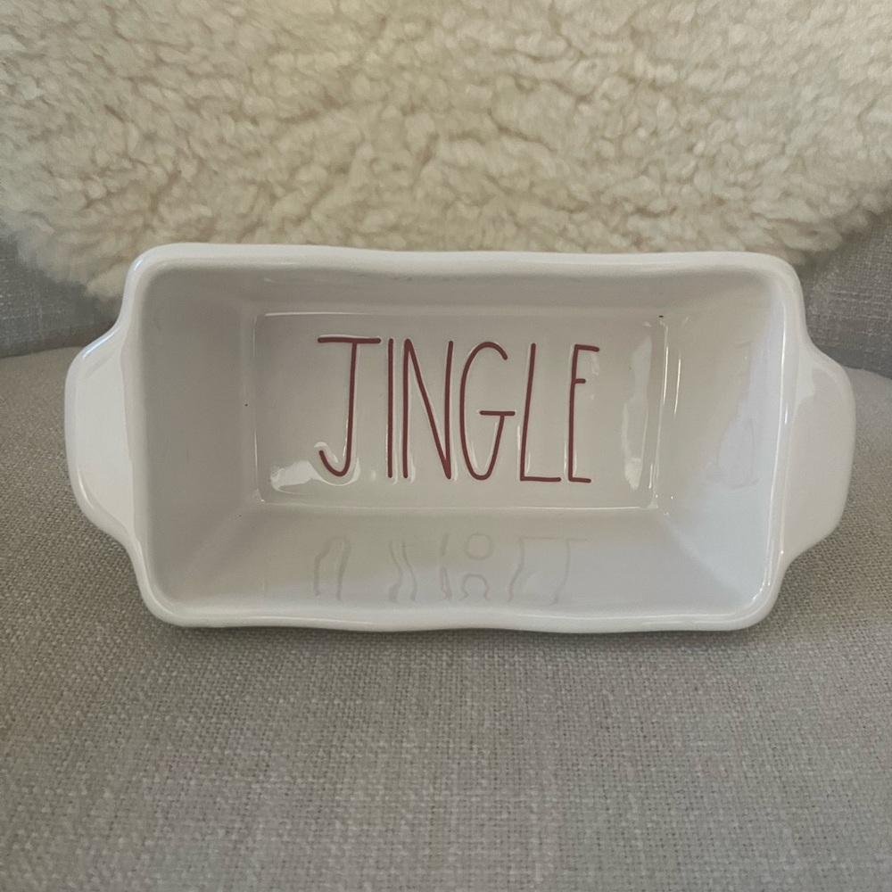 Rae Dunn JINGLE Mini Loaf Pan - Ceramic